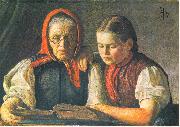 Hans Thoma Mutter und Schwester des Kunstlers France oil painting artist